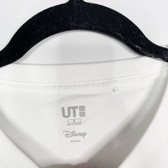 Uniqlo x Disney Womens Small S White Cinderella Short Sleeve Tee Clock Midnight - Picture 4 of 7